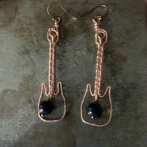 Guitar earrings handmade